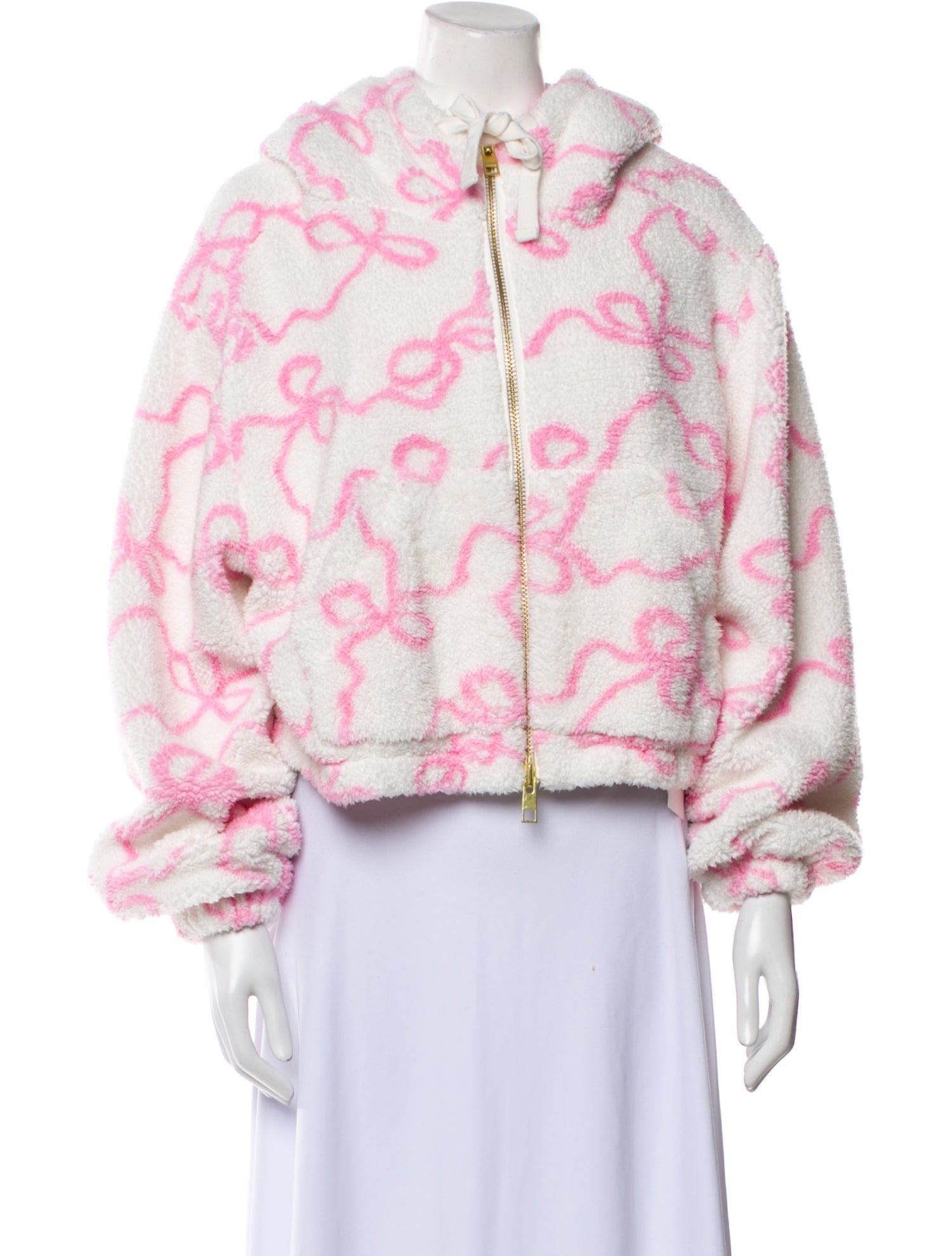 LoveShackFancy Printed Faux Fur Jacket