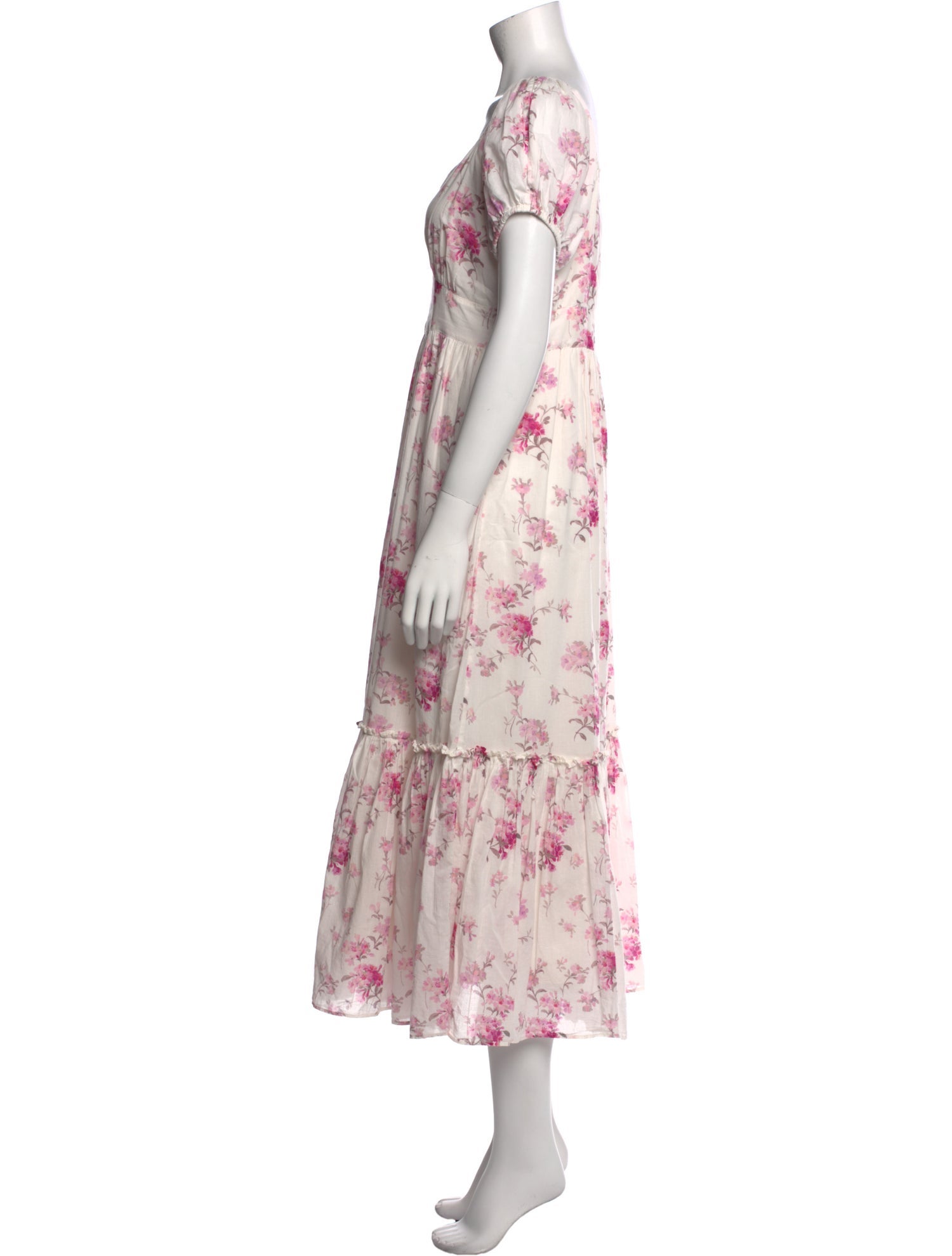 LoveShackFancy Floral Print Long Dress