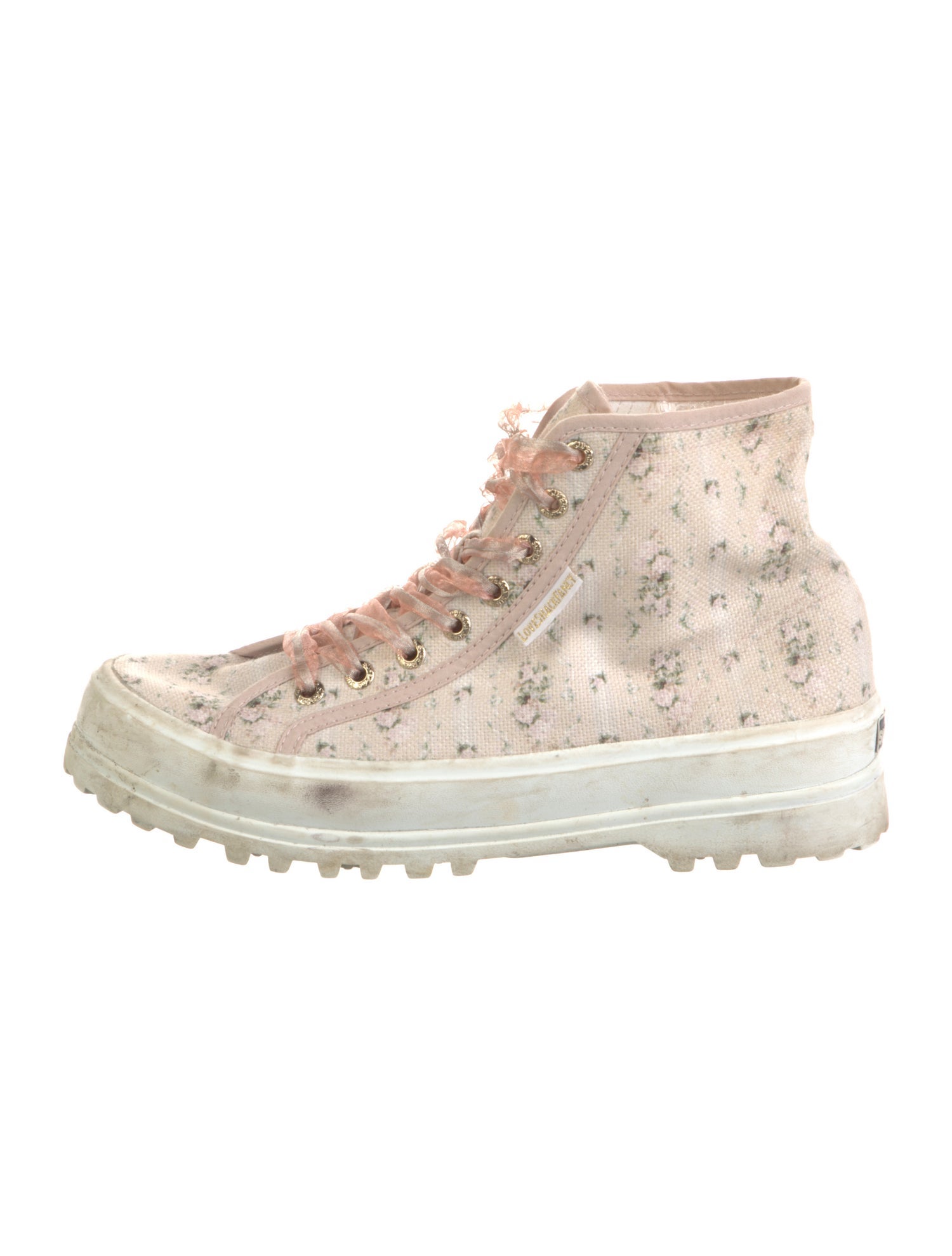 LoveShackFancy Canvas Printed Sneakers