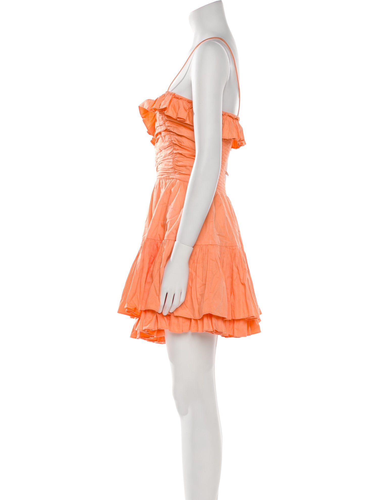 LoveShackFancy Square Neckline Mini Dress