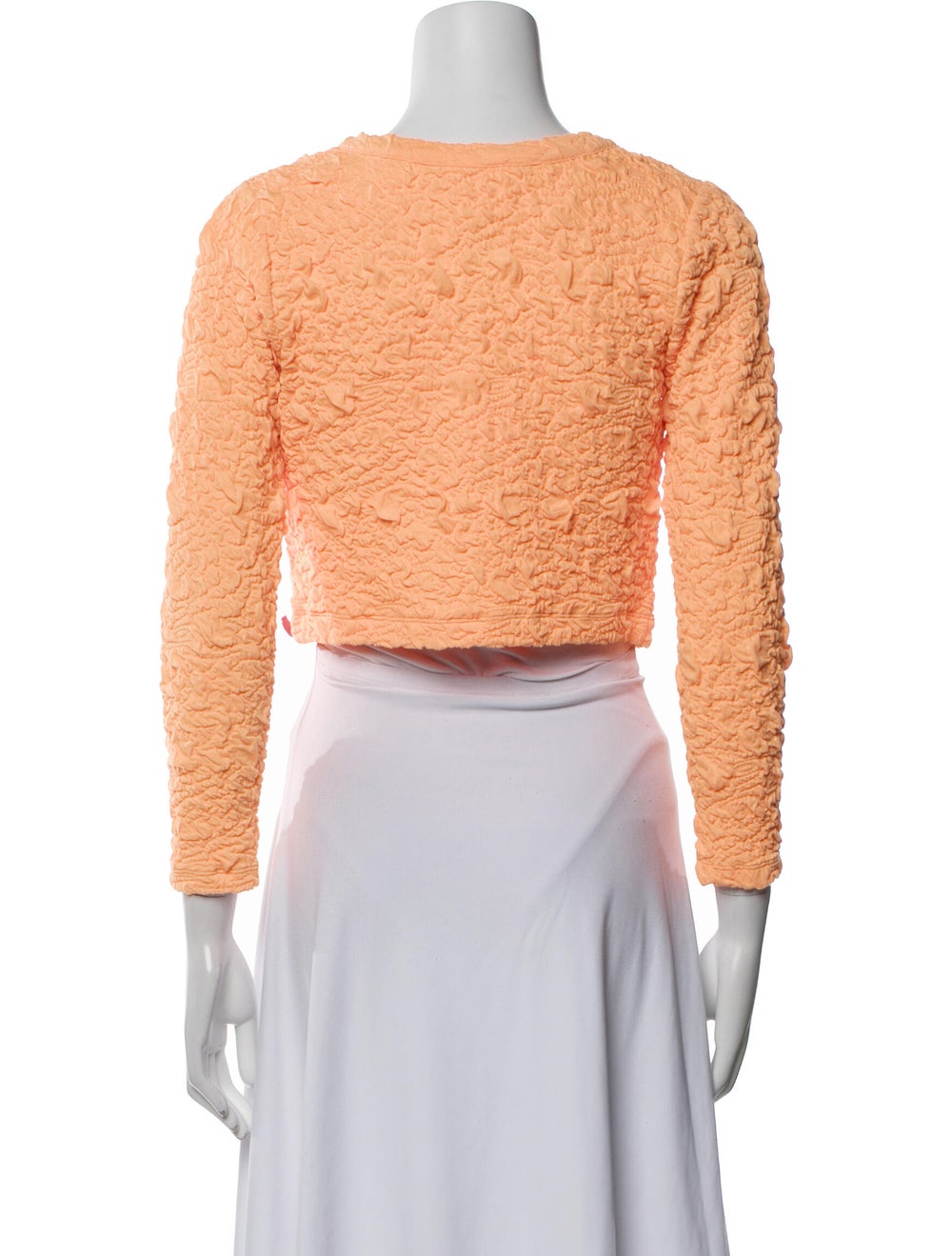 LoveShackFancy Evening Jacket Orange Collarless - image 3