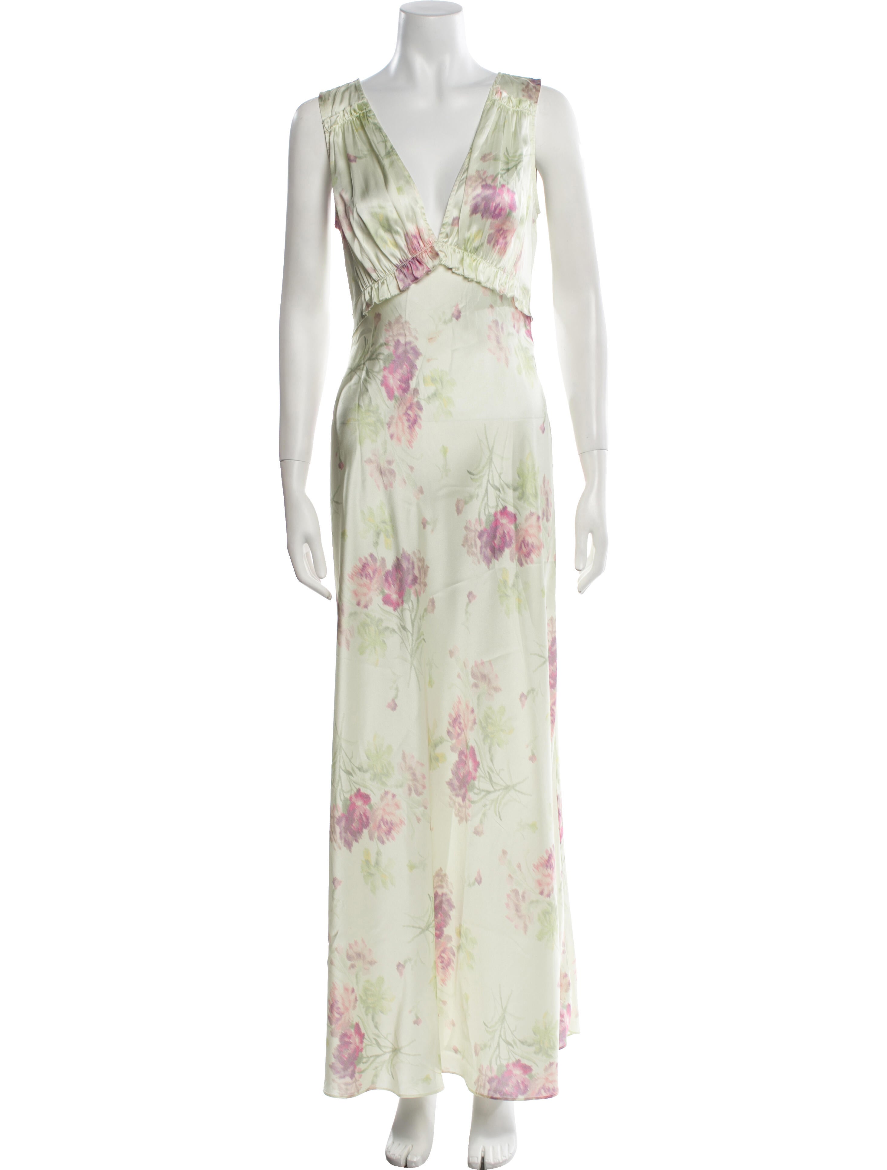 LoveShackFancy Silk Long Dress