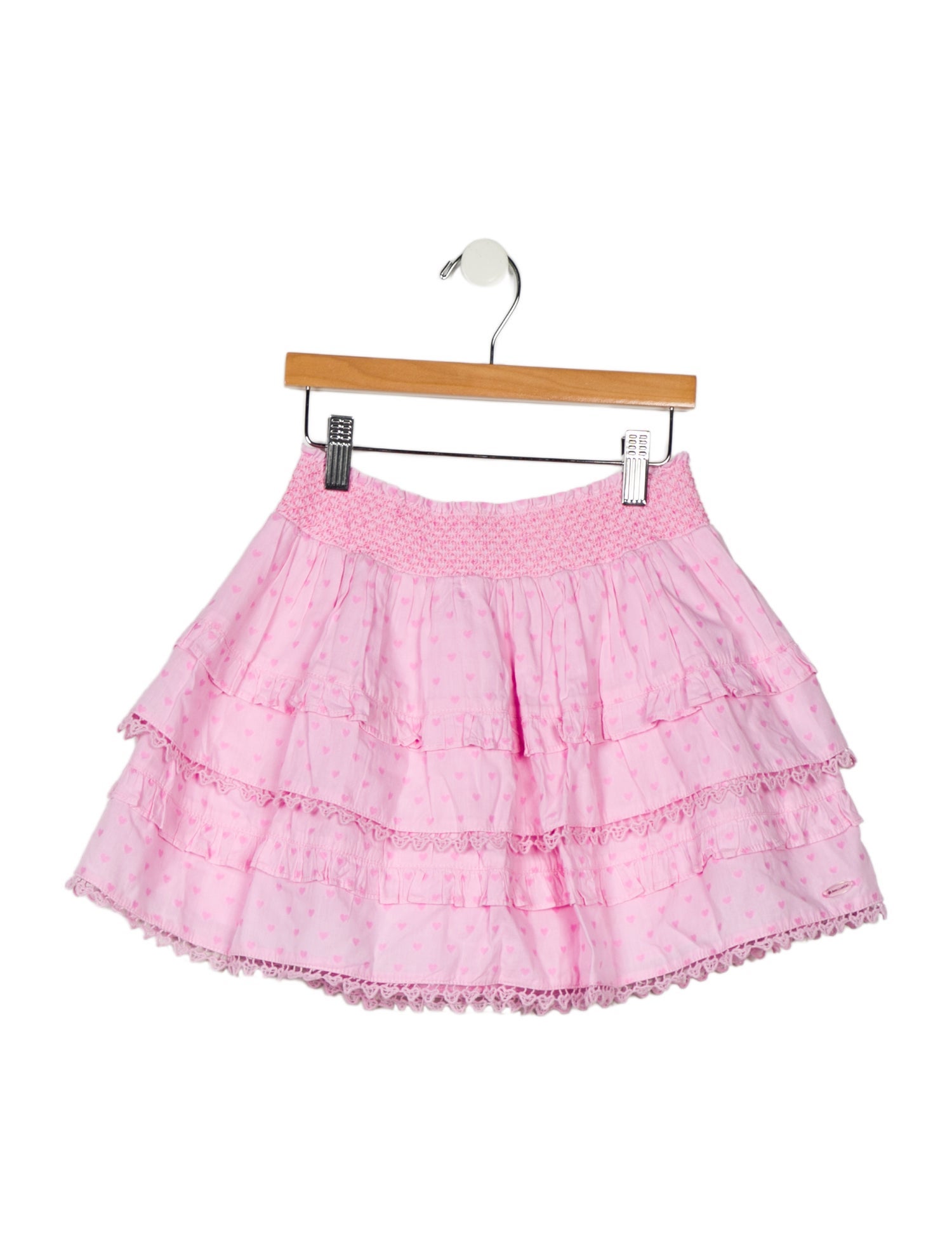 LoveShackFancy kid girls' pink skirt