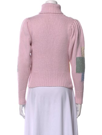 LoveShackFancy Nylon Colorblock Pattern Sweater