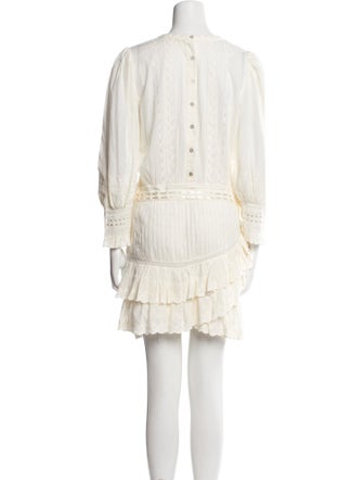 LoveShackFancy Scoop Neck Mini Dress