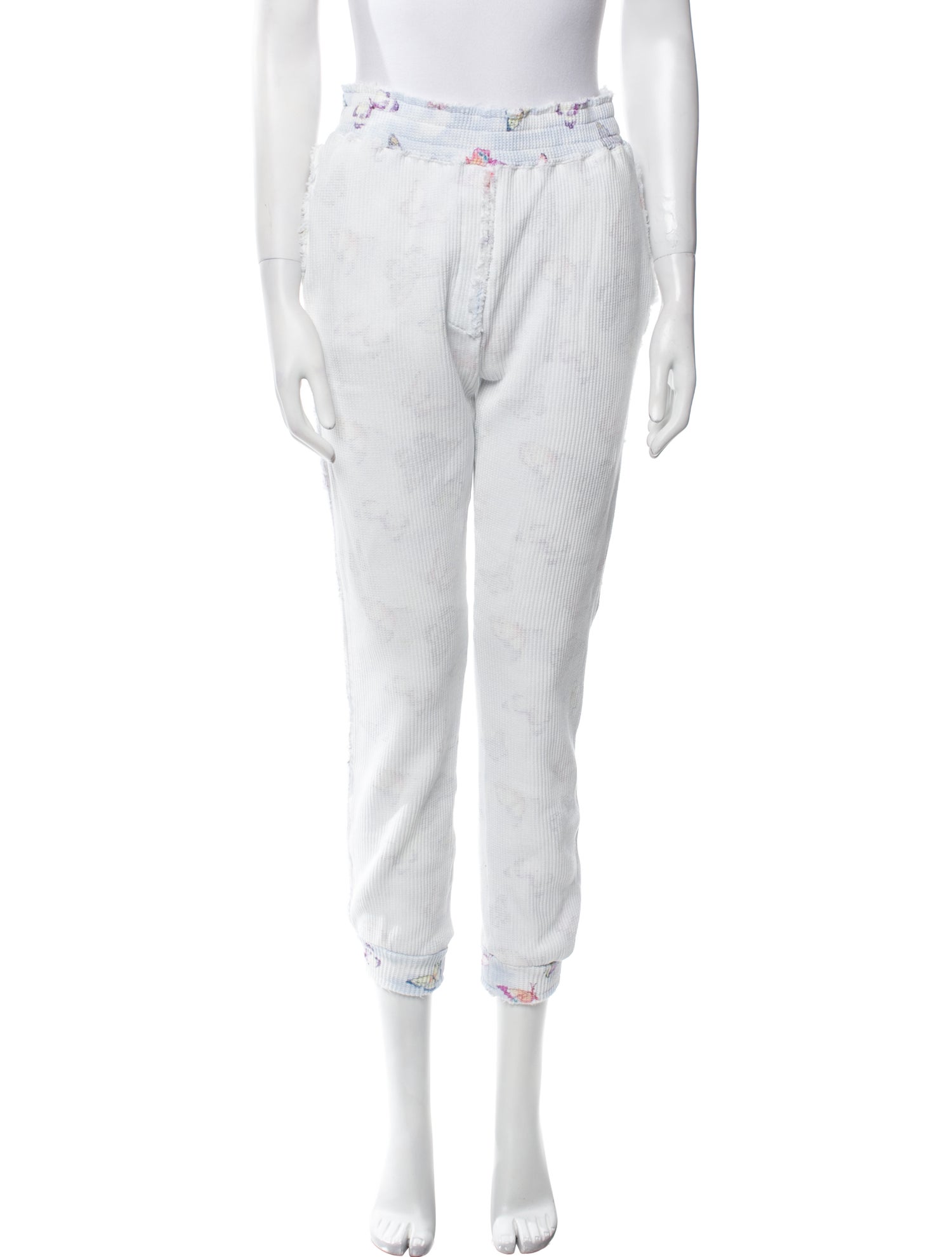 LoveShackFancy Fringe Trim Accent Sweatpants