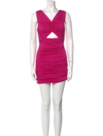 LoveShackFancy V-Neck Mini Dress