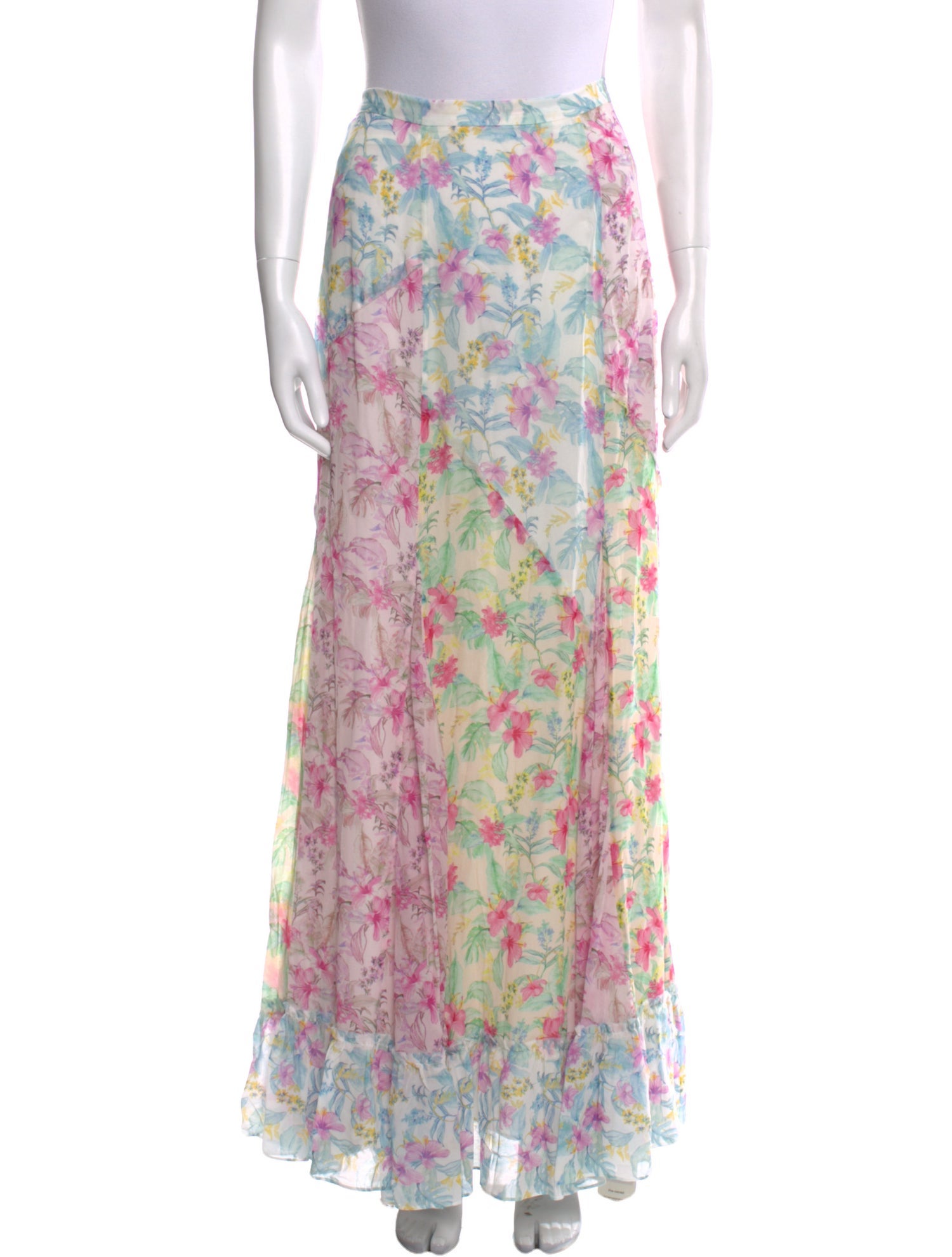 LoveShackFancy Floral Print Long Skirt w/ Tags