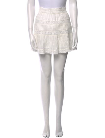 LoveShackFancy Ruffle Embellishment Mini Skirt