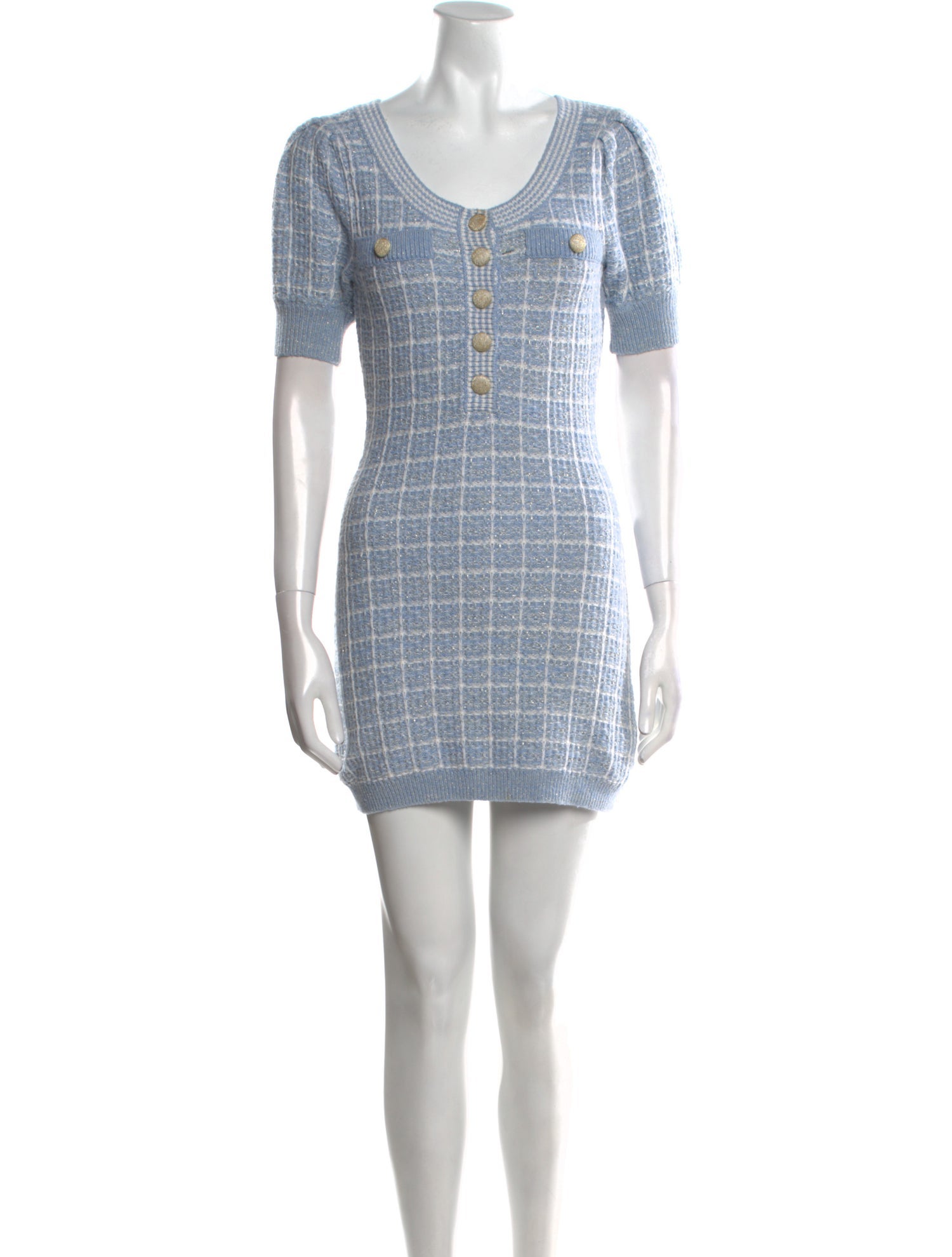 LoveShackFancy Plaid Print Mini Dress