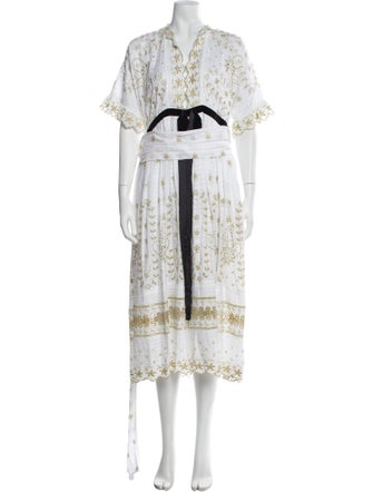 LoveShackFancy Printed Long Dress