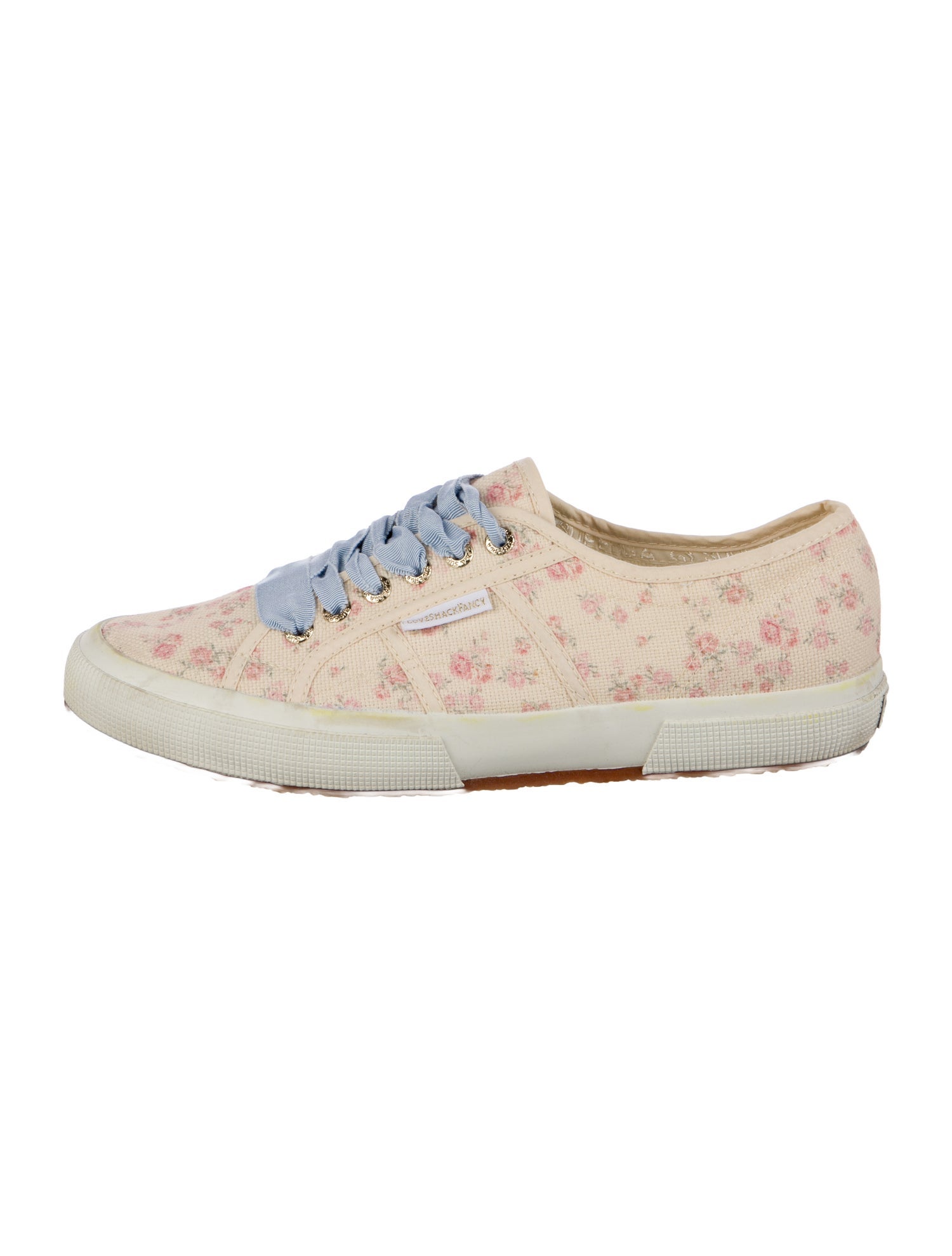 LoveShackFancy Canvas Floral Print Sneakers