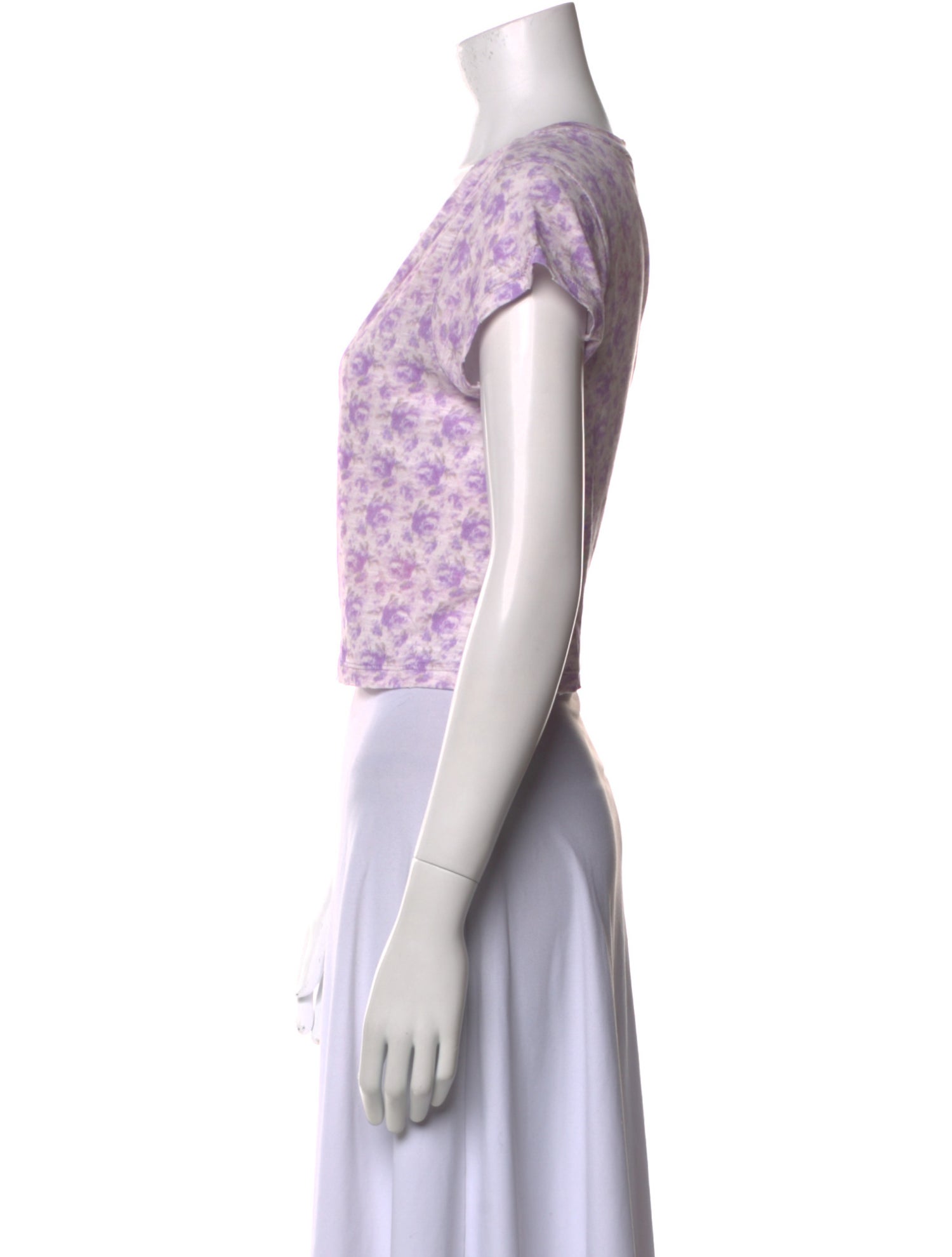 LoveShackFancy Floral Print Scoop Neck Crop Top w/ Tags