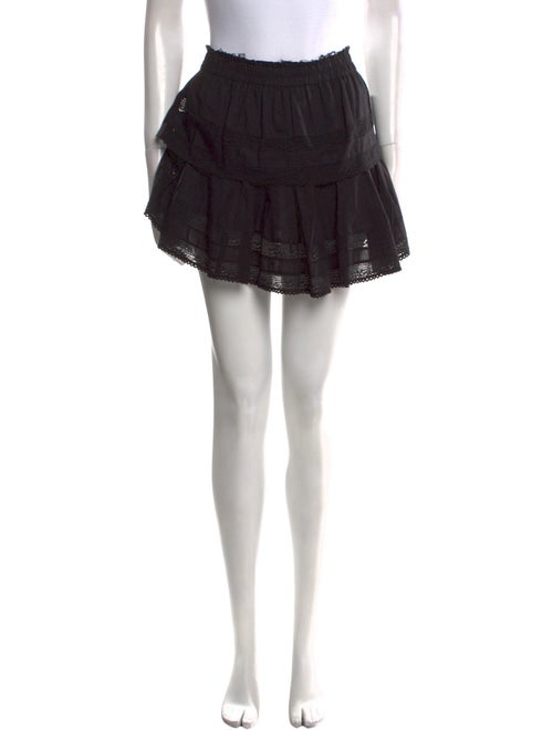 LoveShackFancy Ruffle Embellishment Mini Skirt