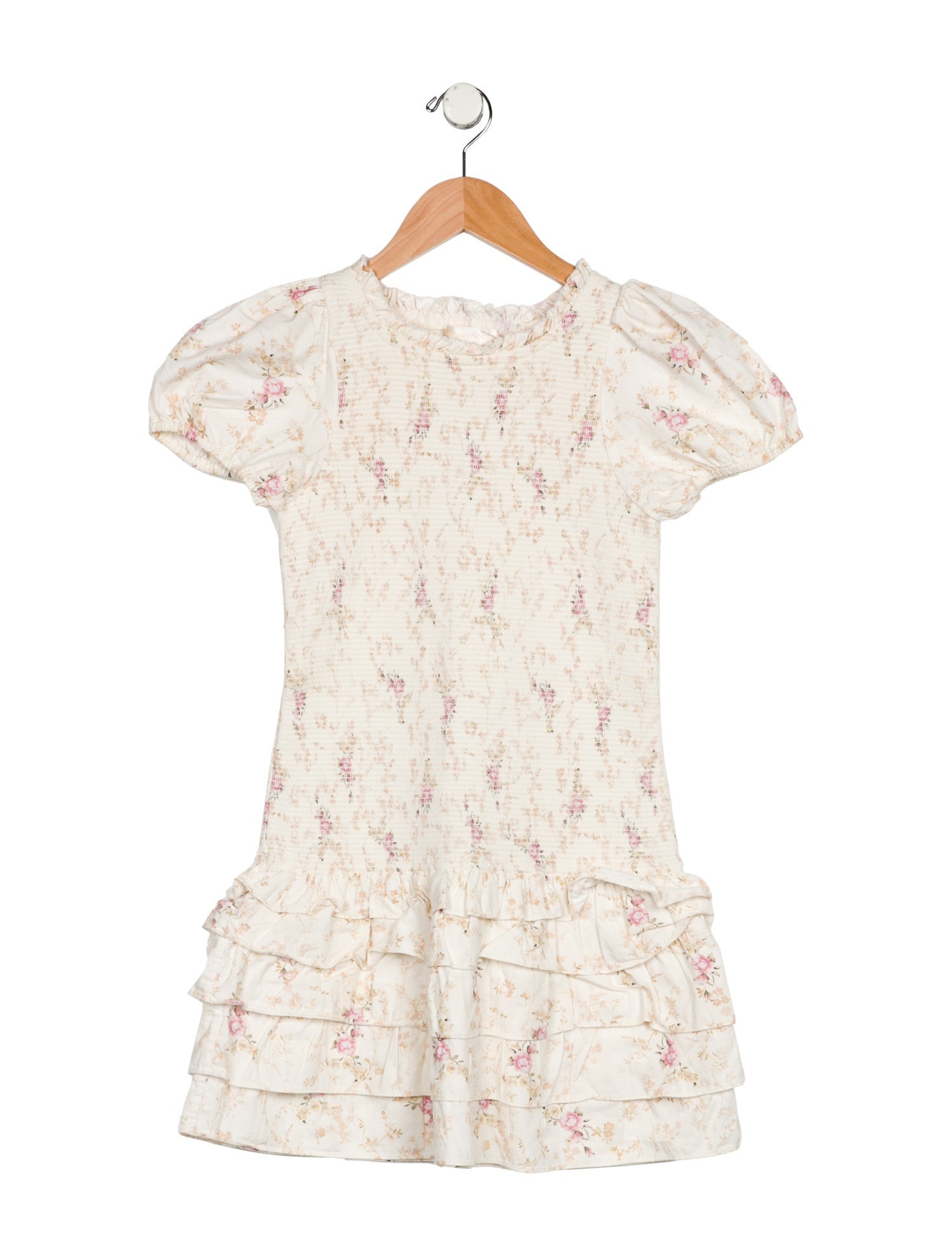 LoveShackFancy kid girls' neutral multicolored dress