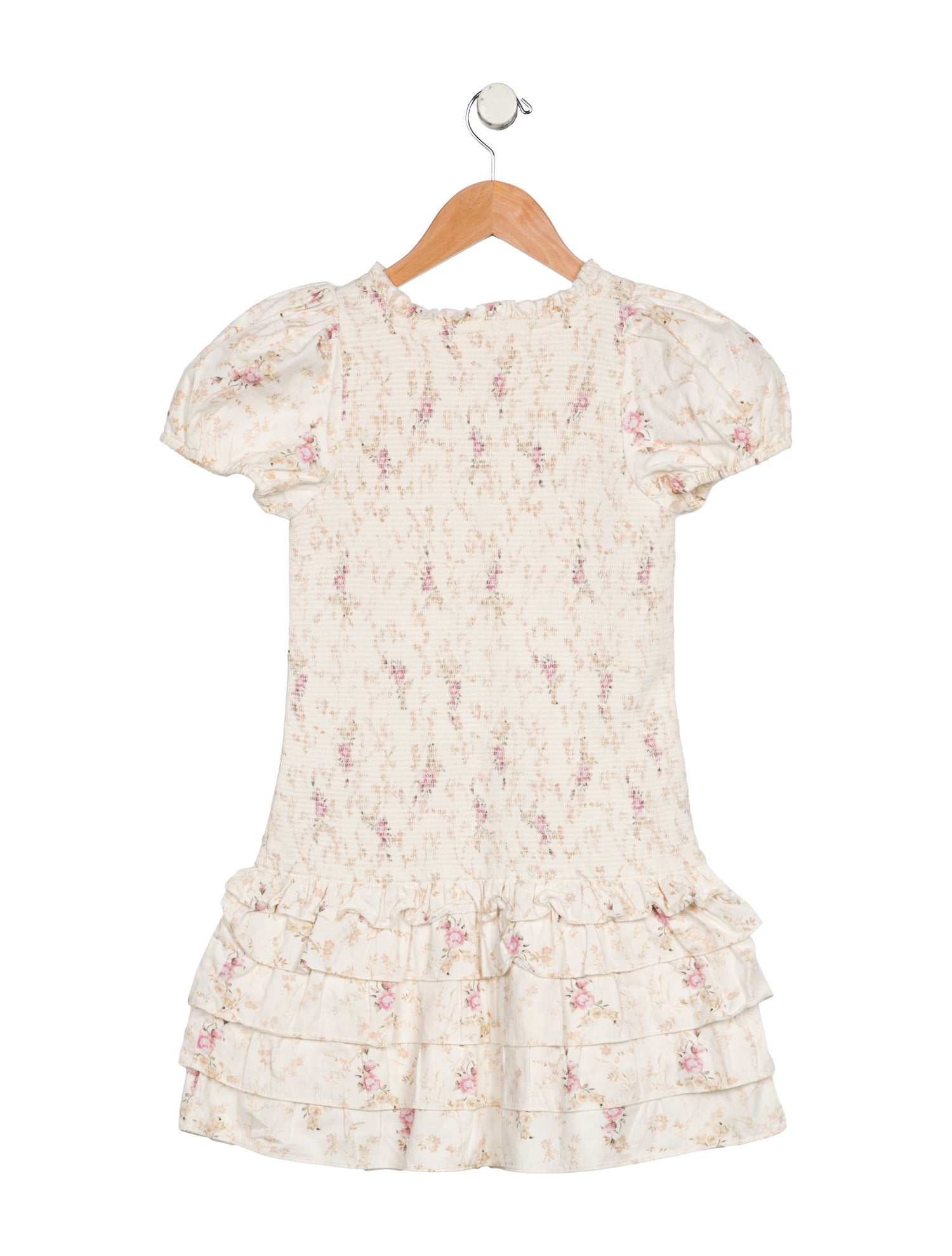 LoveShackFancy kid girls' neutral multicolored dress