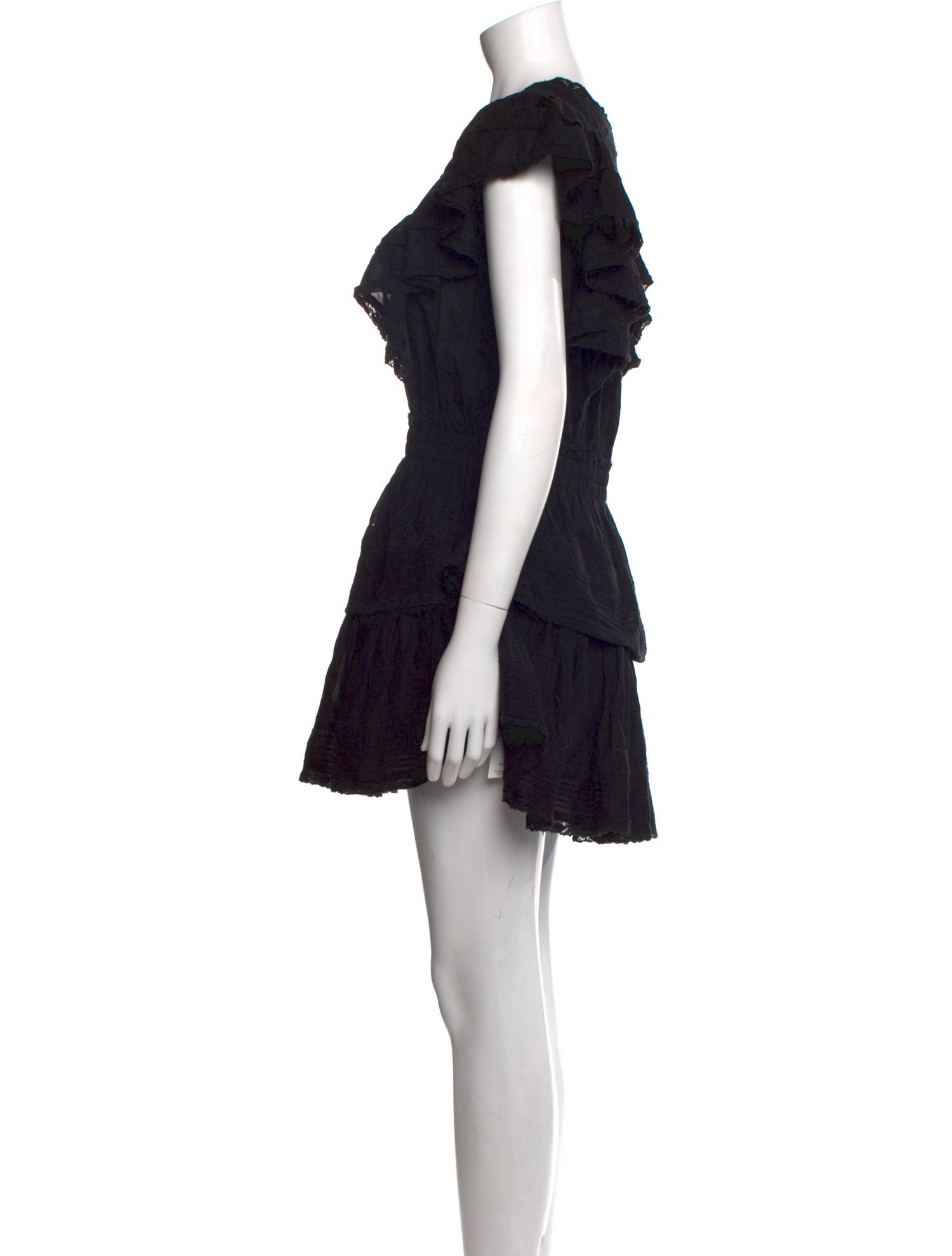 LoveShackFancy V-Neck Mini Dress