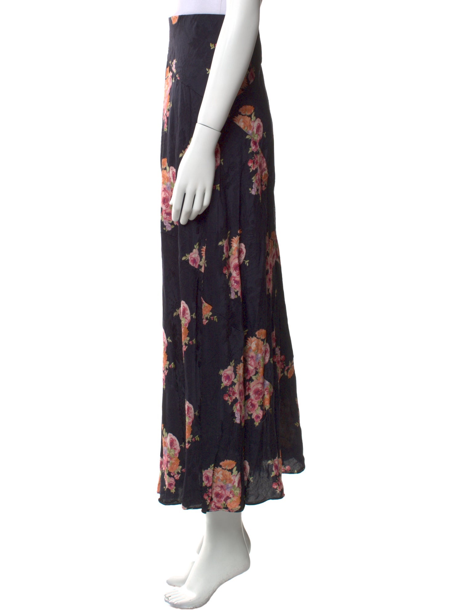LoveShackFancy Floral Print Midi Length Skirt