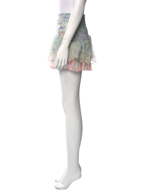 LoveShackFancy Floral Print Mini Skirt