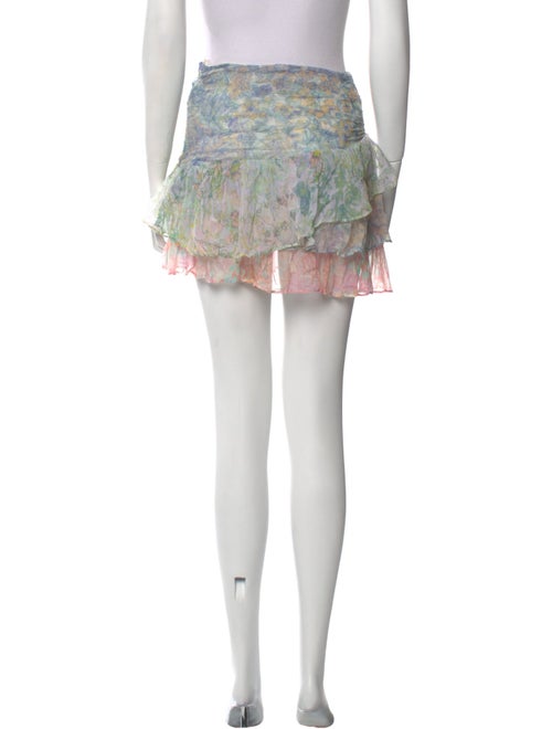 LoveShackFancy Floral Print Mini Skirt