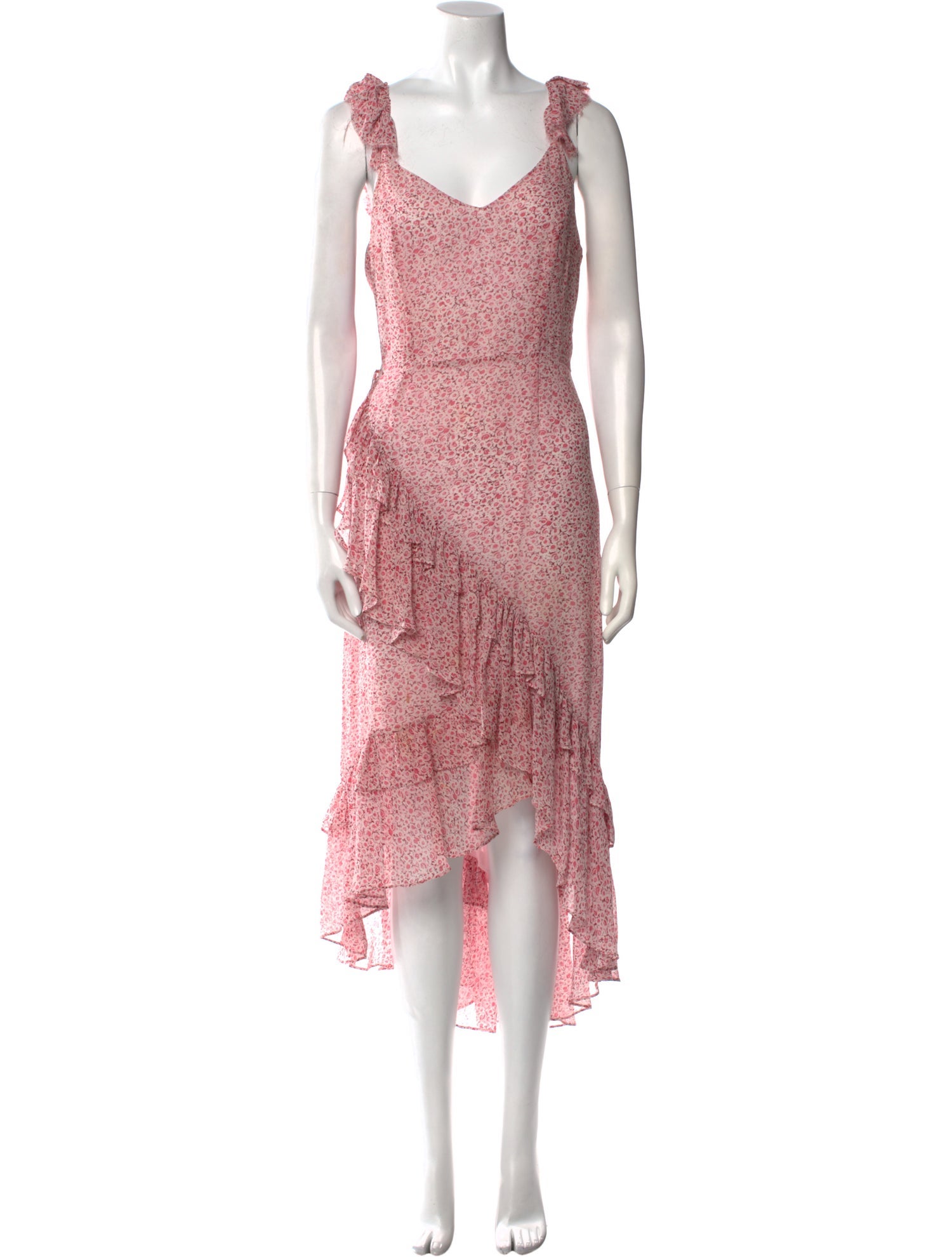 LoveShackFancy Silk Midi Length Dress