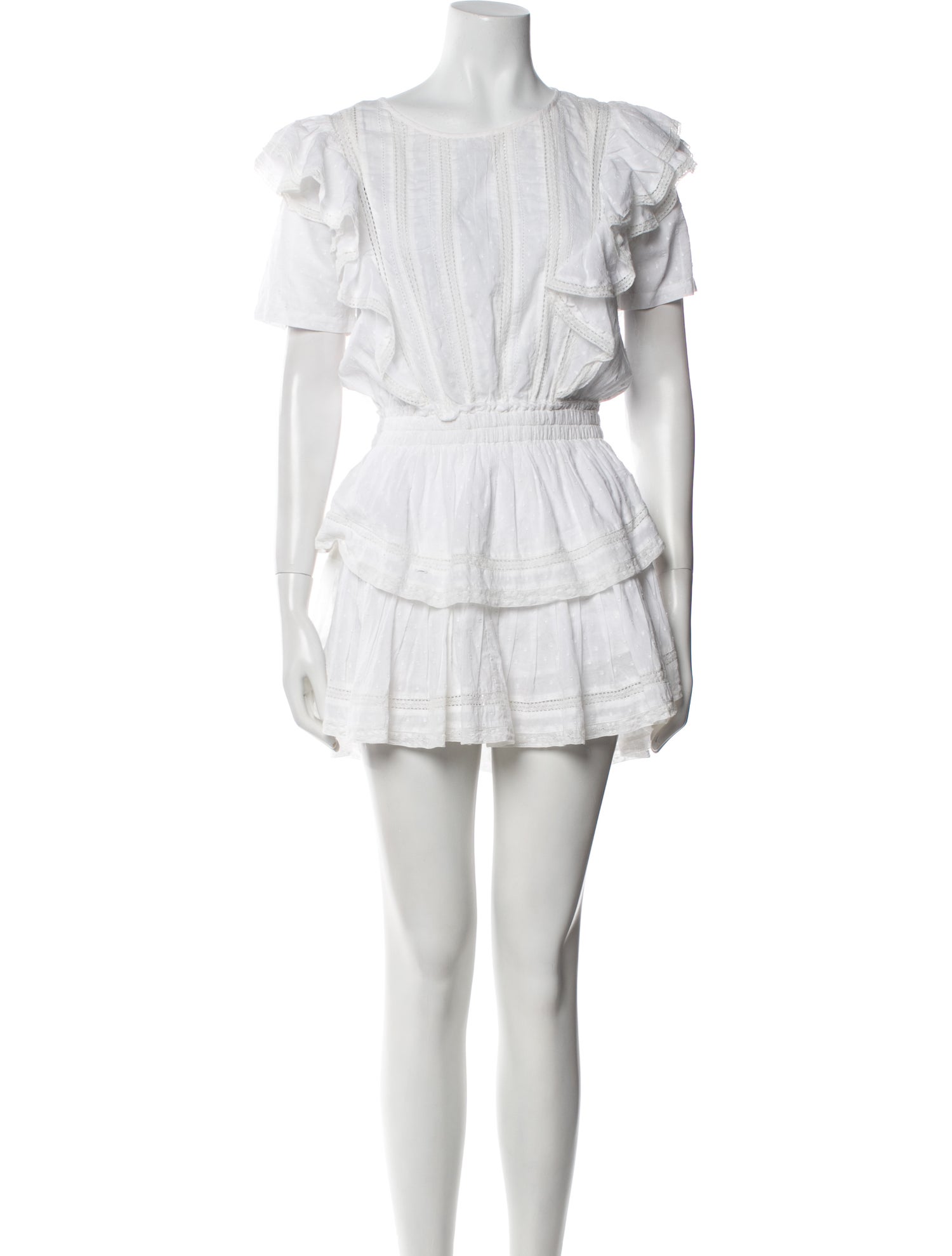 LoveShackFancy Scoop Neck Mini Dress