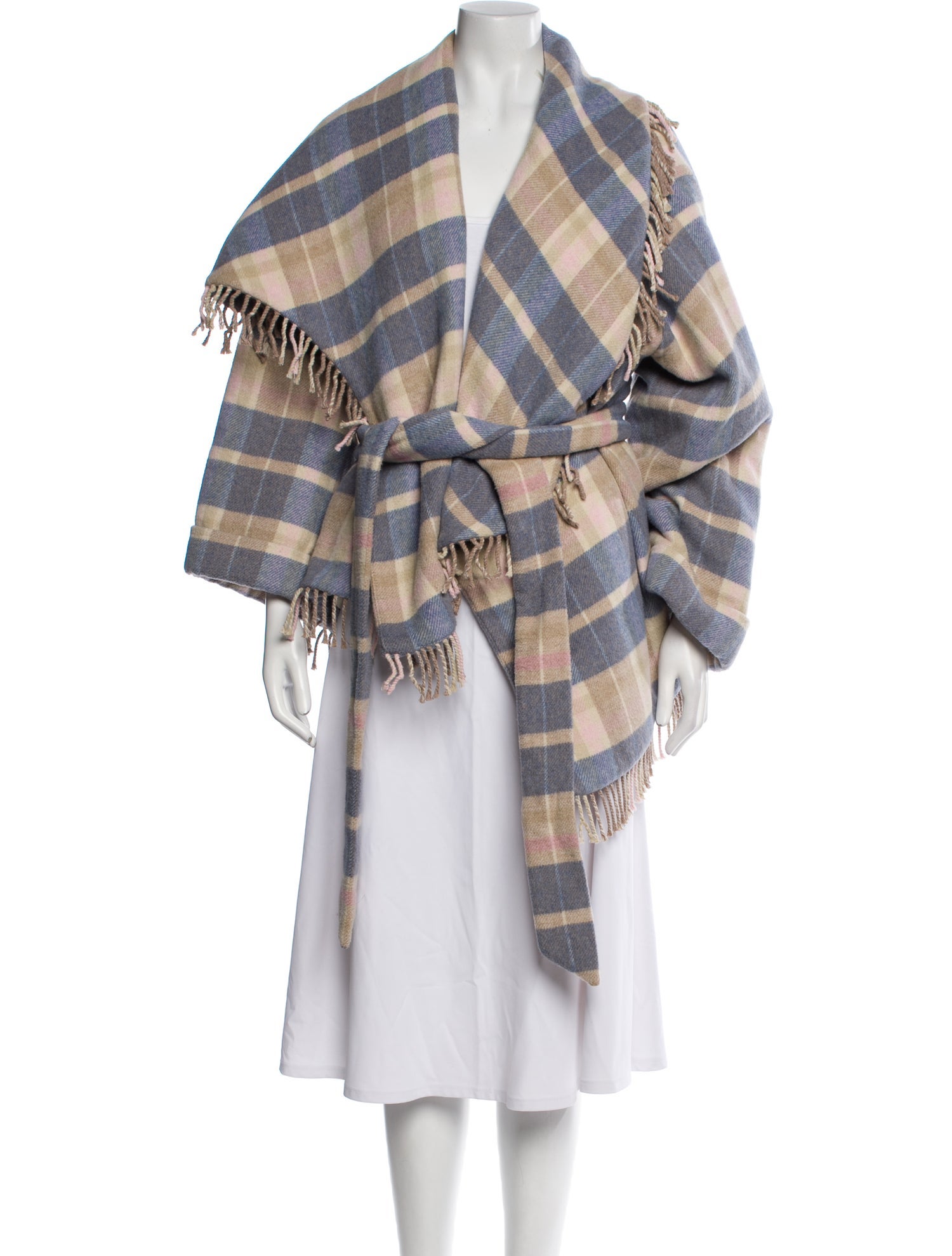 LoveShackFancy Plaid Print Coat