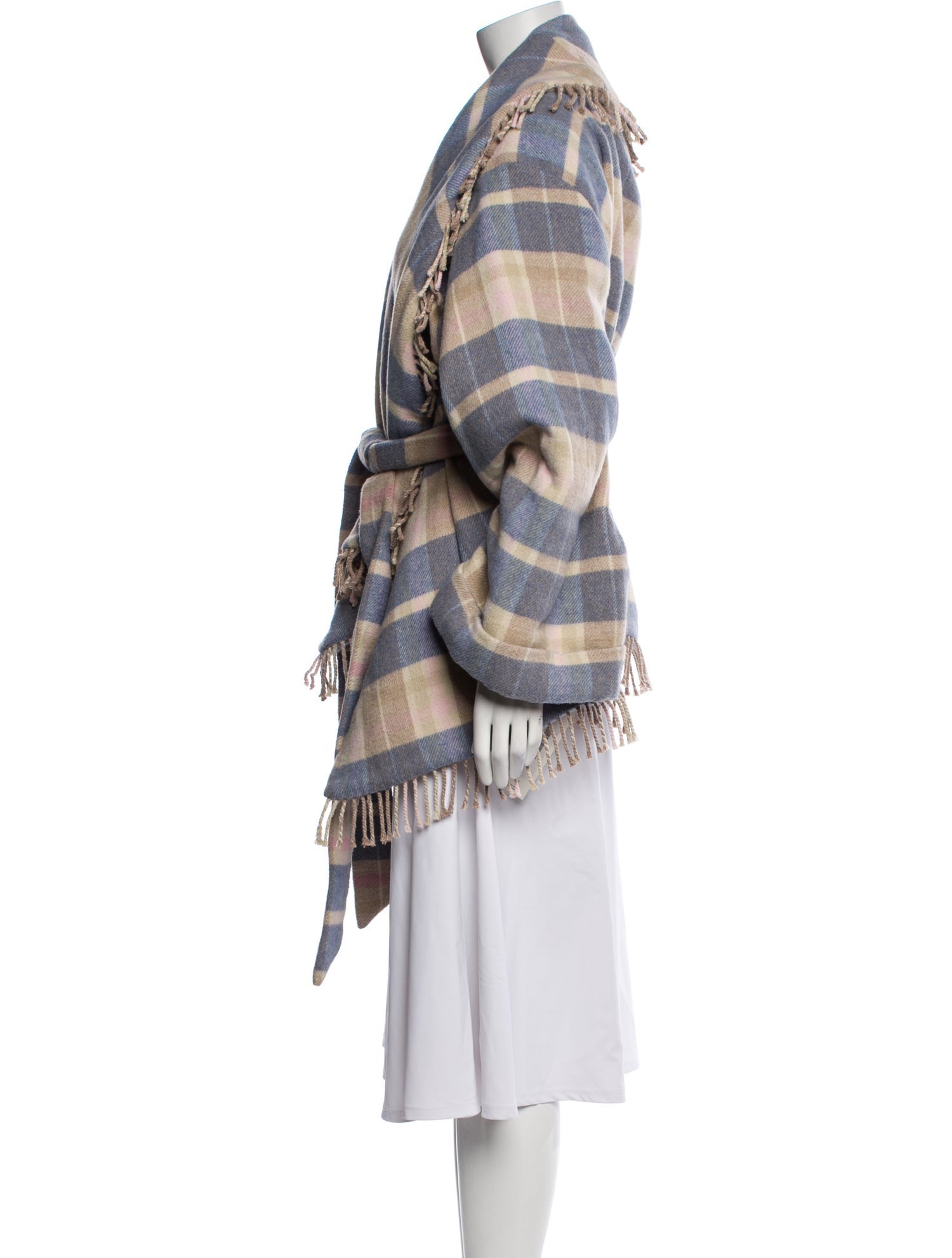 LoveShackFancy Plaid Print Coat