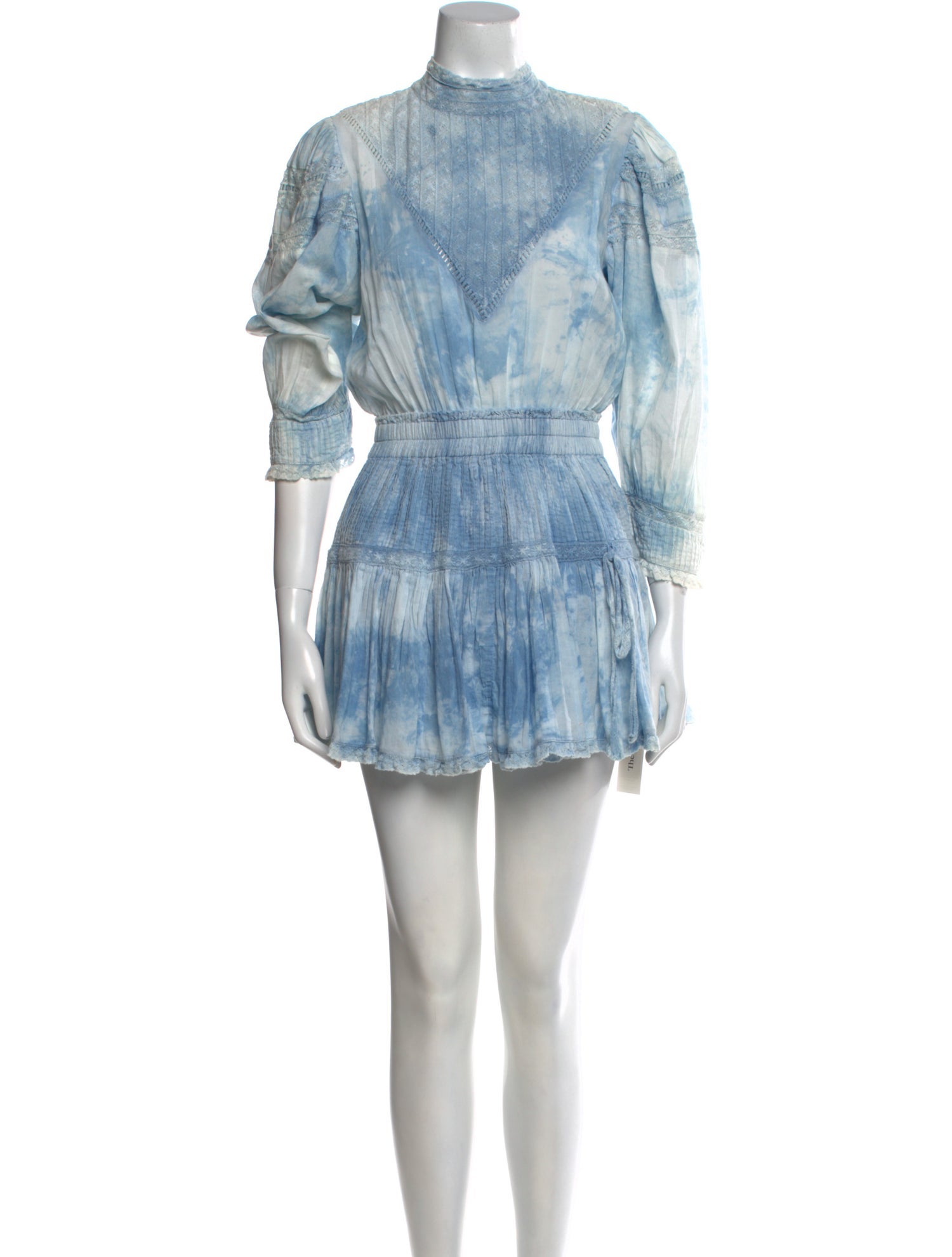 LoveShackFancy Tie-Dye Print Mini Dress