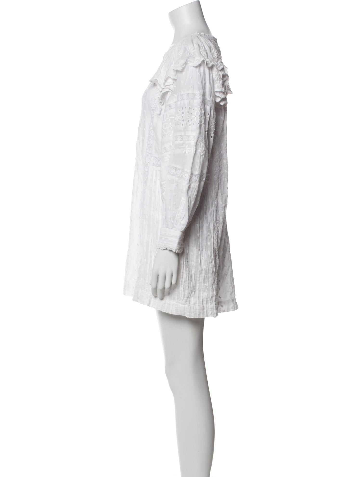 LoveShackFancy Scoop Neck Mini Dress