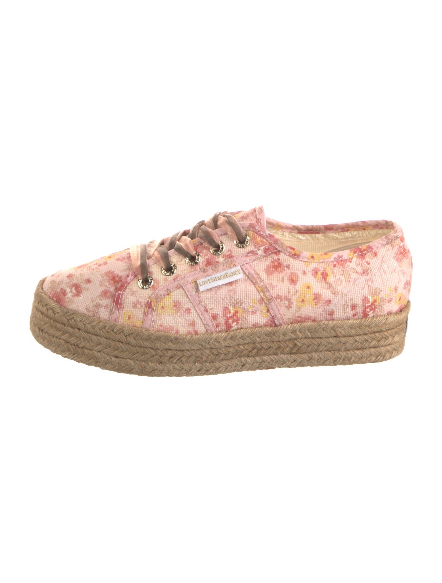 LoveShackFancy Canvas Printed Espadrille Sneakers