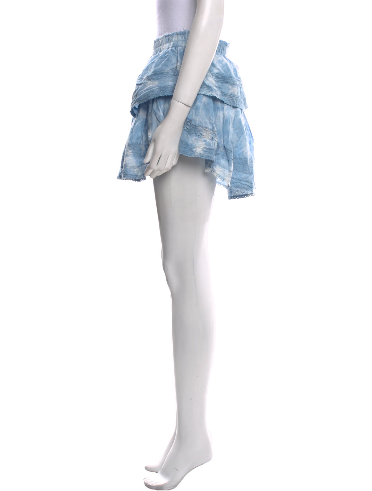 LoveShackFancy Tie-Dye Print Mini Skirt