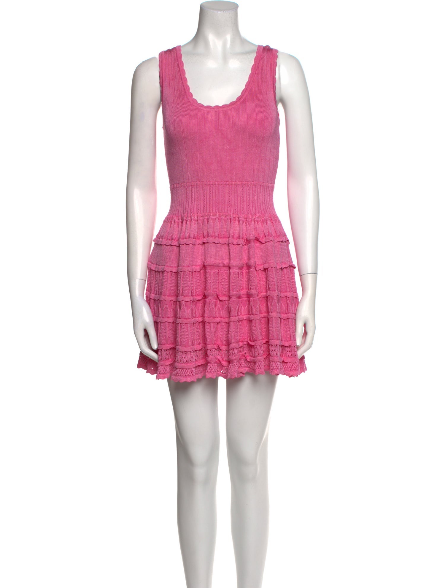 LoveShackFancy Scoop Neck Mini Dress