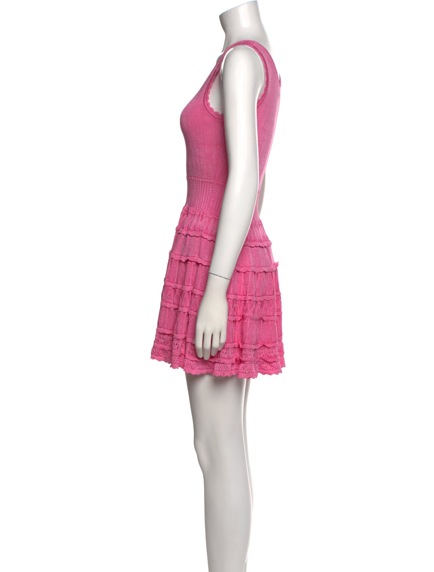 LoveShackFancy Scoop Neck Mini Dress