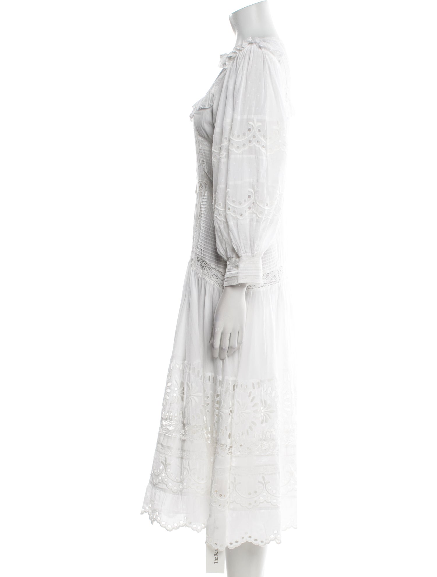 LoveShackFancy Crew Neck Long Dress