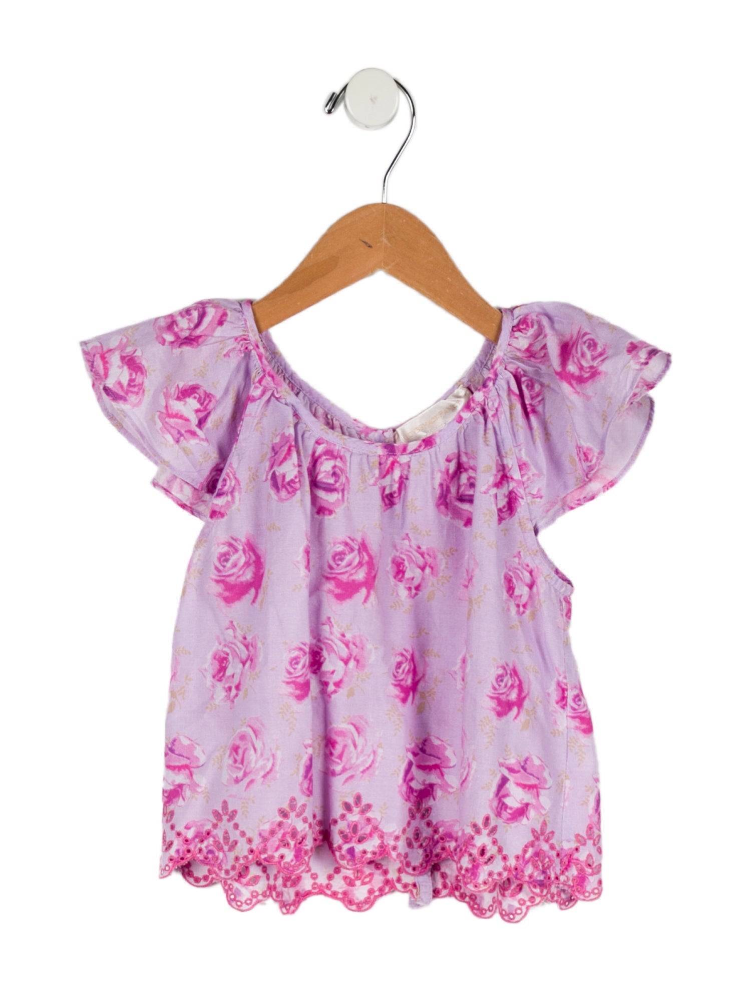 LoveShackFancy Toddler Girls' Scalloped Trim Blouse