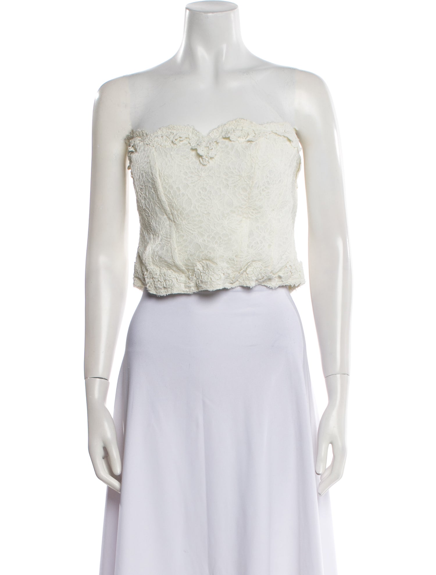 LoveShackFancy Strapless Crop Top