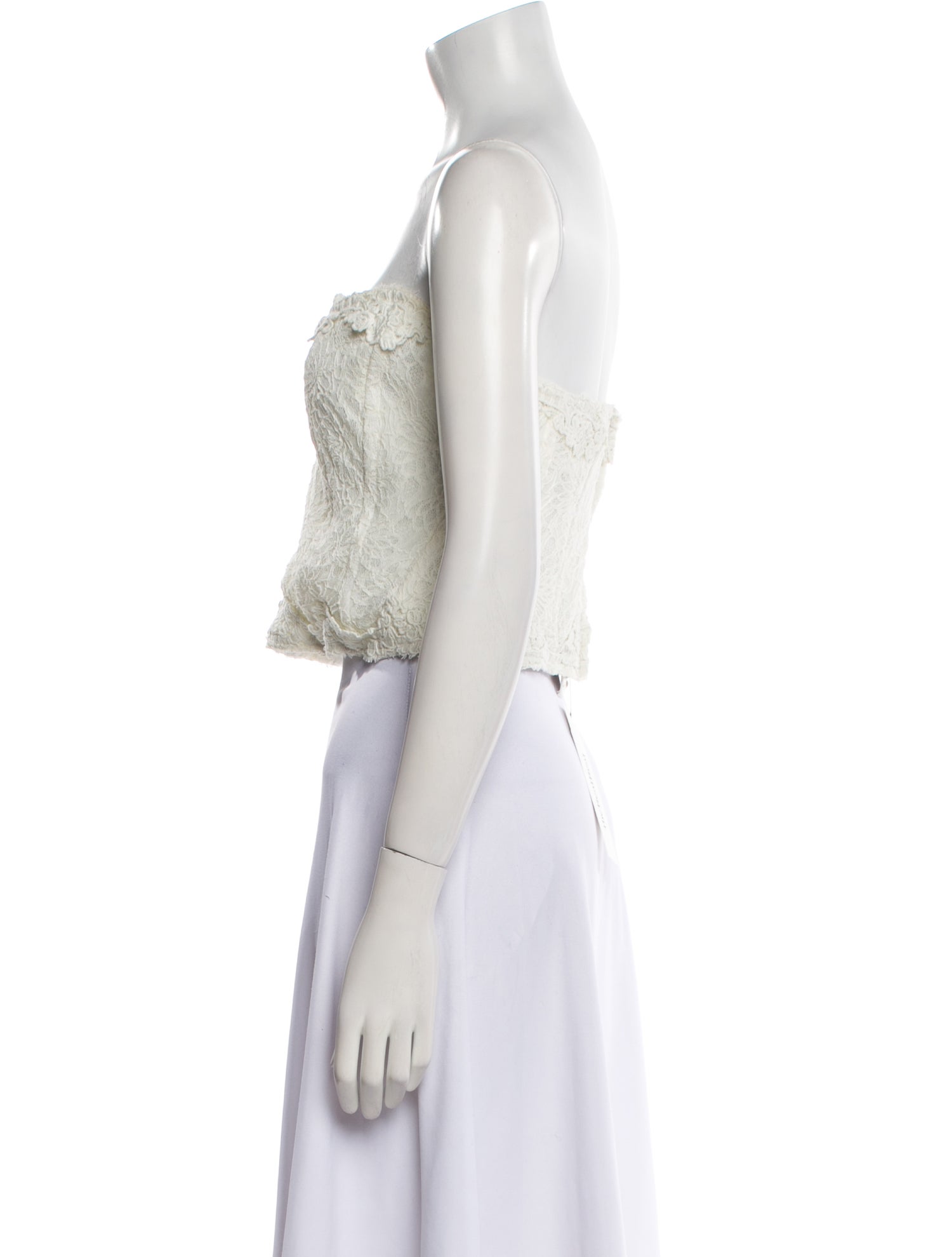 LoveShackFancy Strapless Crop Top