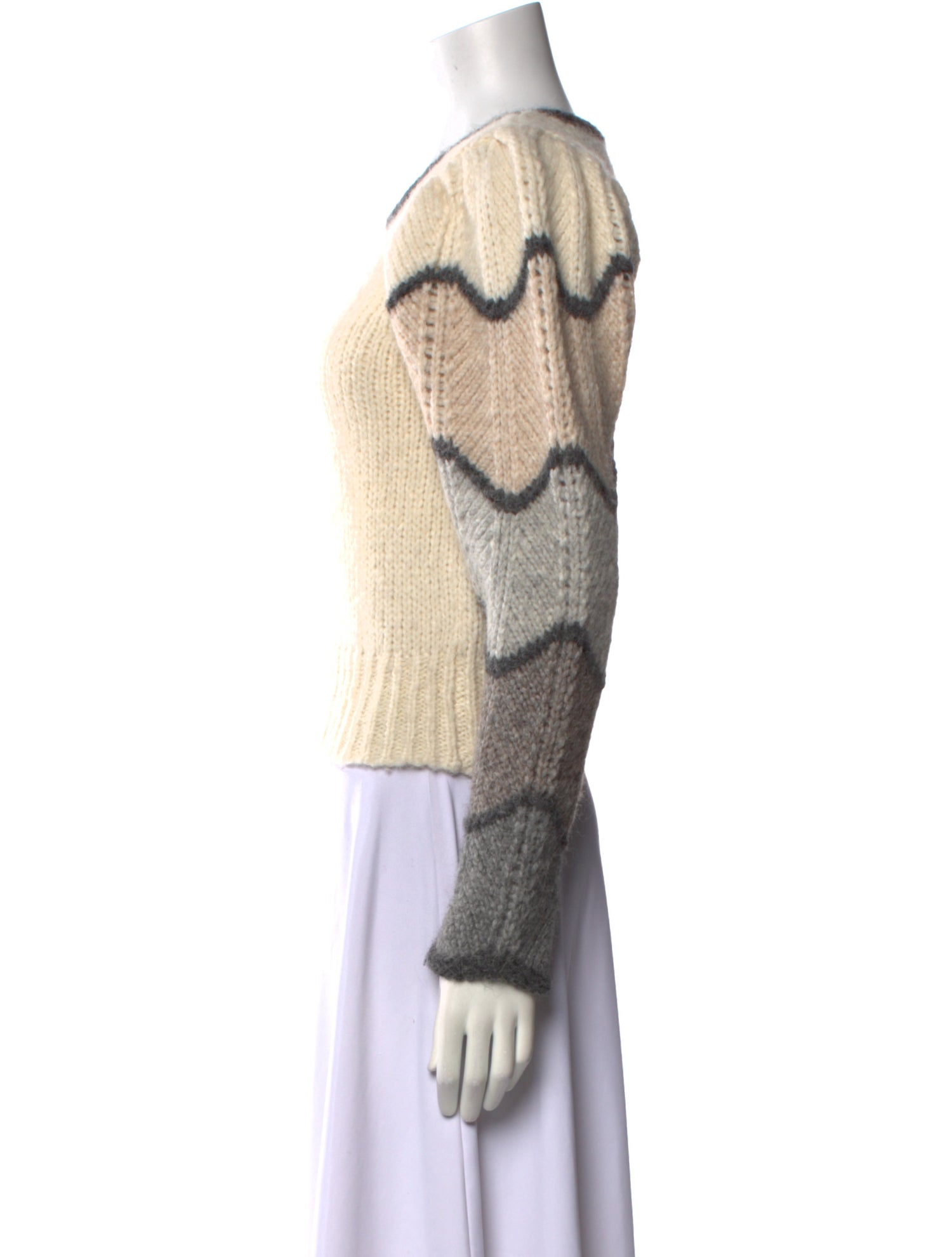 LoveShackFancy Striped Crew Neck Sweater