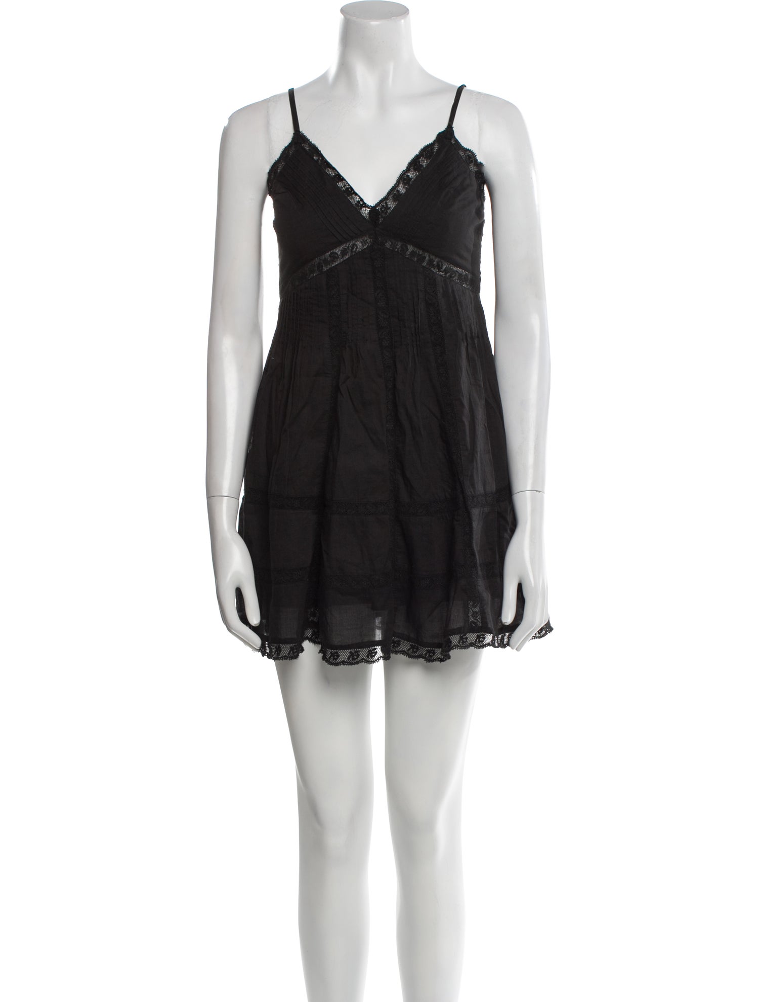 LoveShackFancy V-Neck Mini Dress