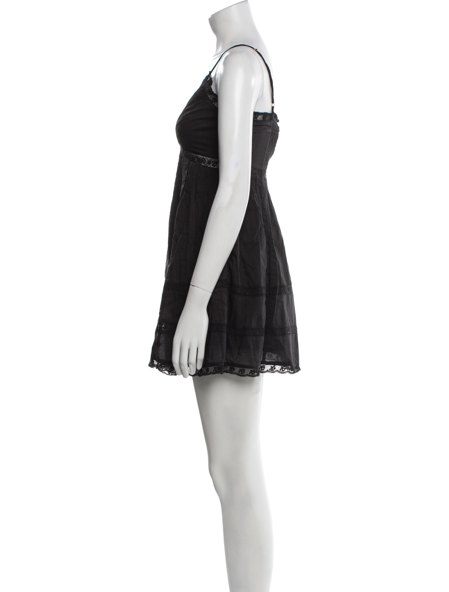 LoveShackFancy V-Neck Mini Dress