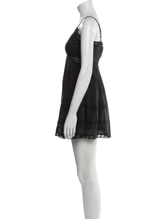 LoveShackFancy V-Neck Mini Dress