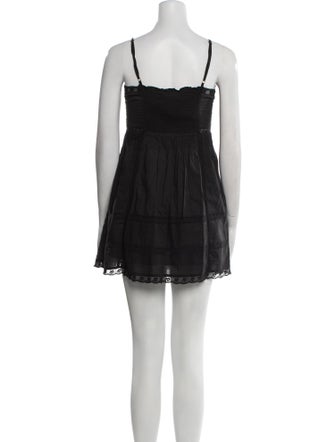 LoveShackFancy V-Neck Mini Dress