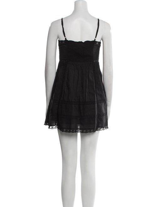 LoveShackFancy V-Neck Mini Dress