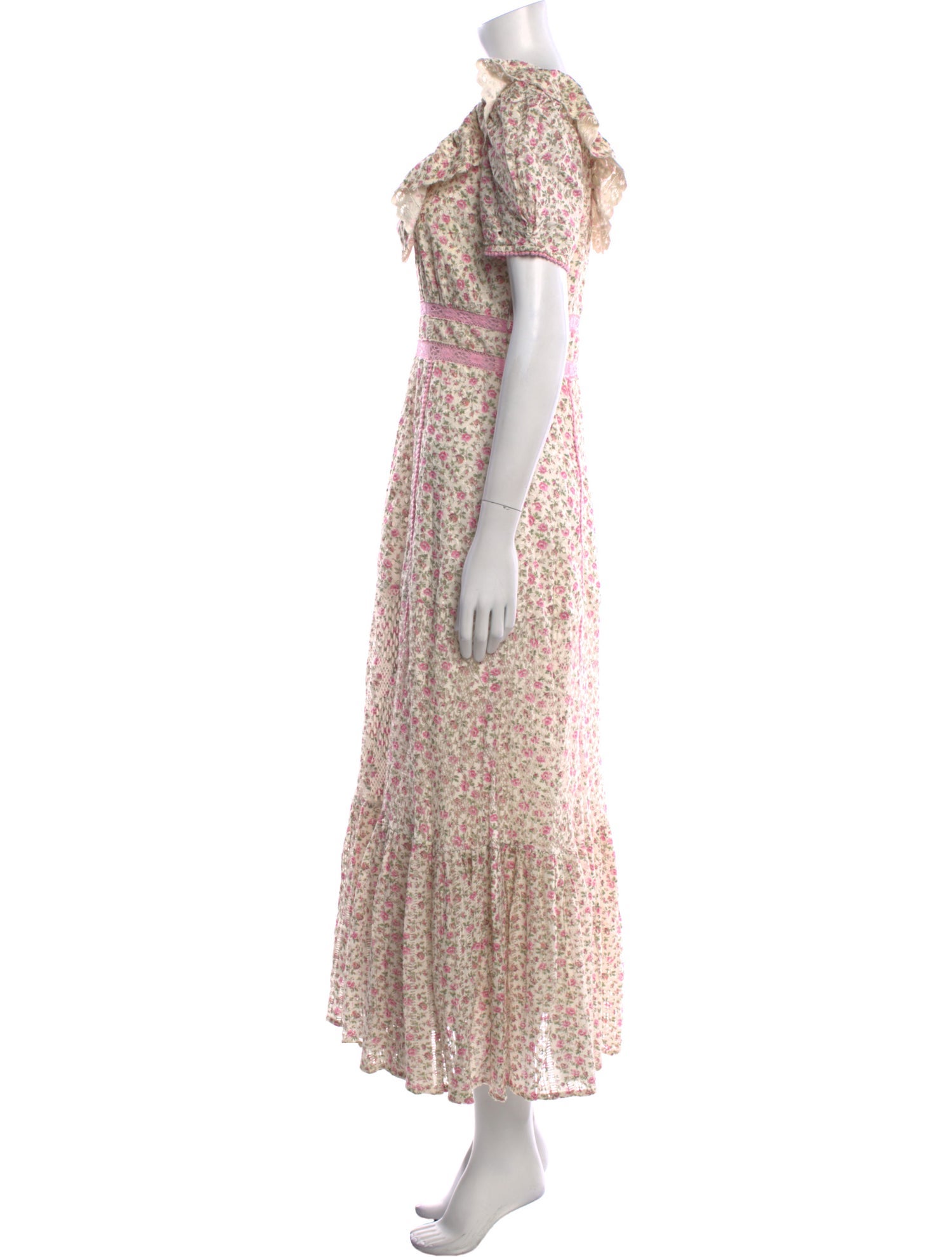 LoveShackFancy Floral Print Long Dress
