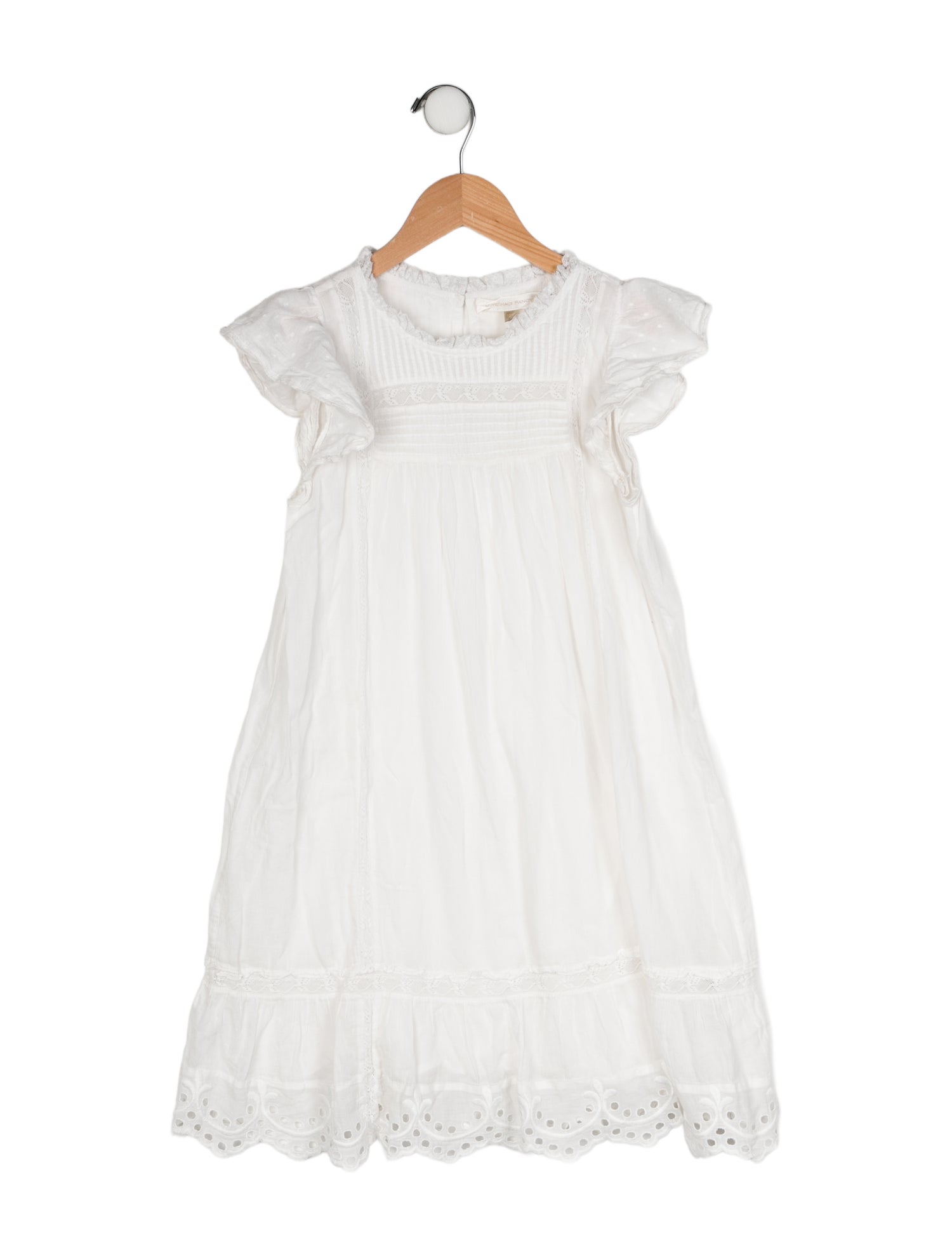 LoveShackFancy Girls' Patterned Short Sleeve Dress