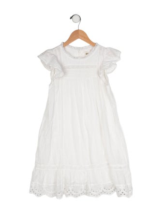 LoveShackFancy Girls' Patterned Short Sleeve Dress