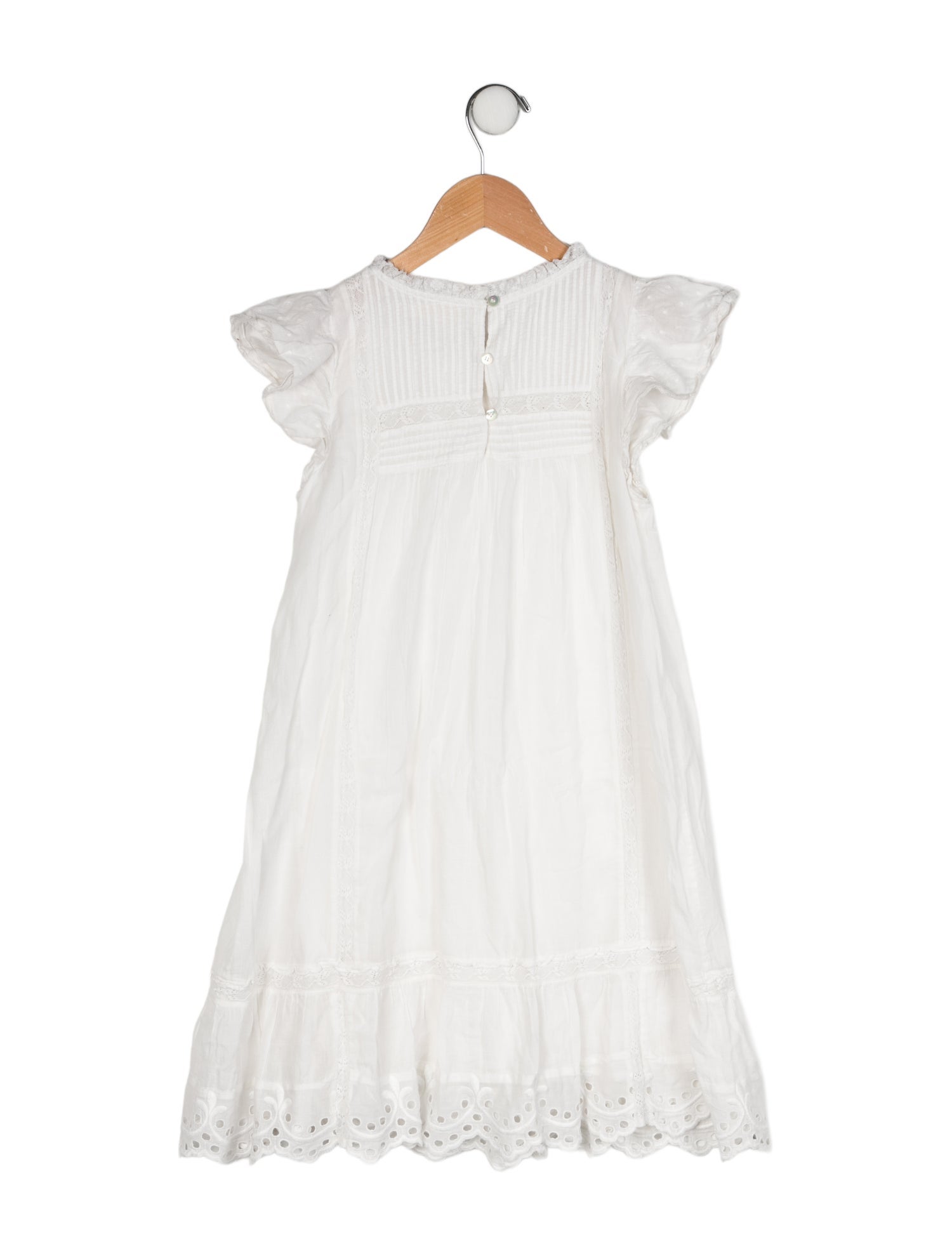 LoveShackFancy Girls' Patterned Short Sleeve Dress
