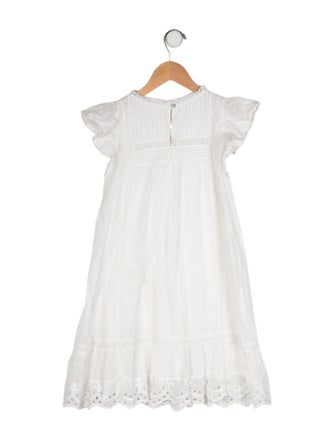 LoveShackFancy Girls' Patterned Short Sleeve Dress