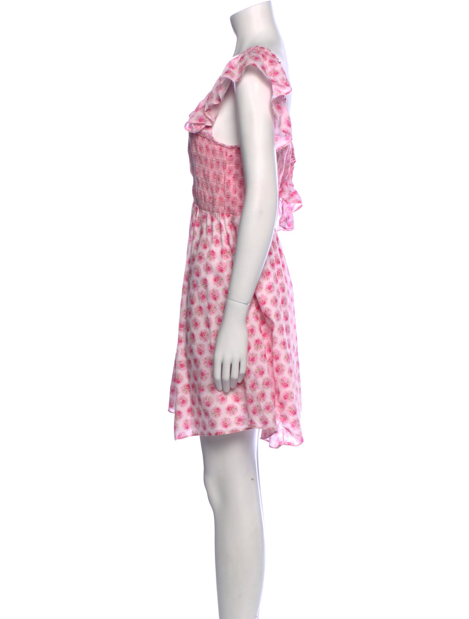 LoveShackFancy Floral Print Mini Dress